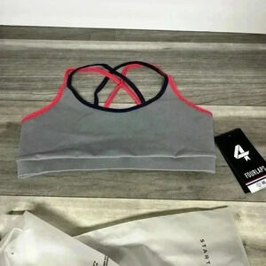 Fourlaps Vitality Sports Bra activewear workout bra Silver‎ size small